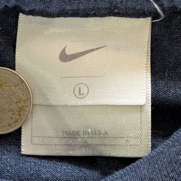 Y2K Nike Grey Label Embroidered Mini Swoosh T-Shirt Made in USA Size - L - Picture 3 of 4